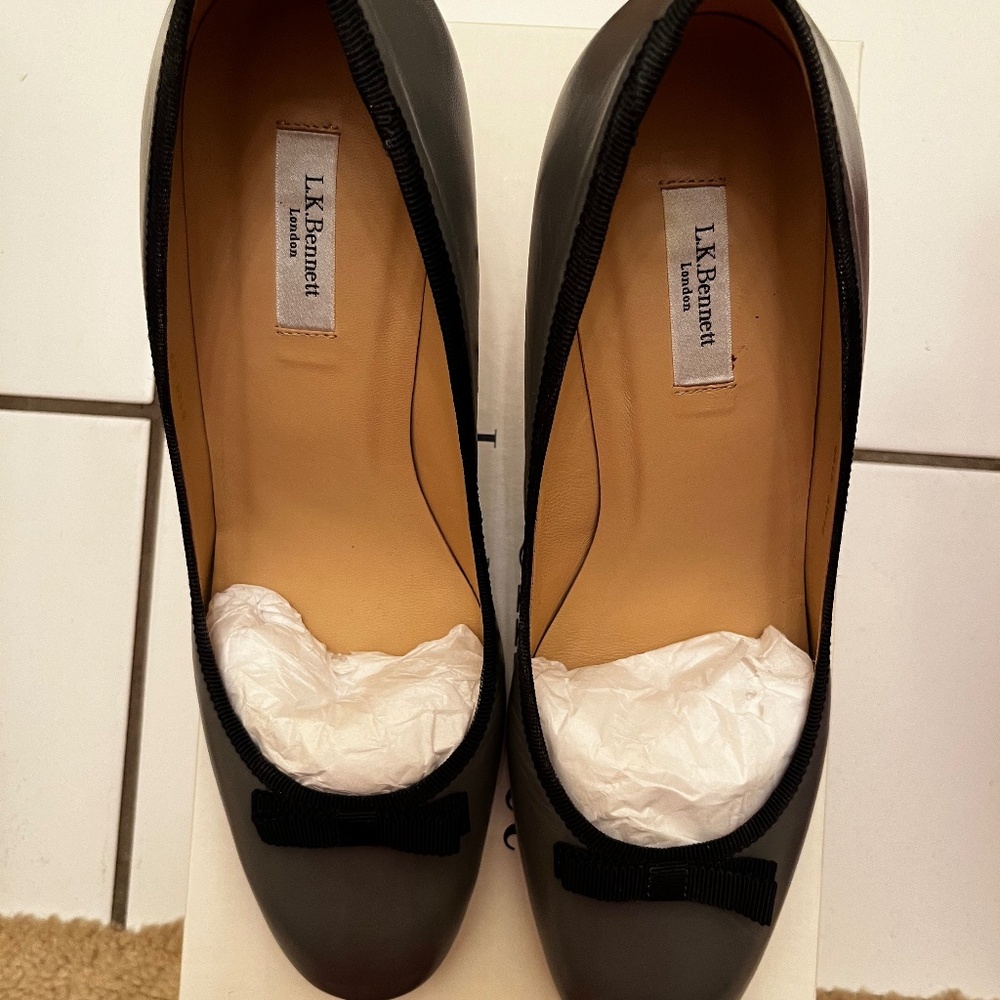 L.K. Bennett Grey Pumps